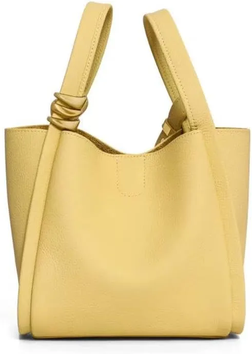 Women's Leather Shoulder Crossbody Bag Bucket Handbag Versatile Hobo Hand Carry Handle Casual Chic Stylish Elegant Luxury