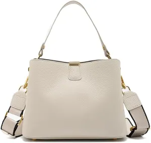 Women's Leather Shoulder Crossbody Bag Versatile Handbag Top Handle Hobo Bucket Bag Large Capacity Elegant Luxury Chic