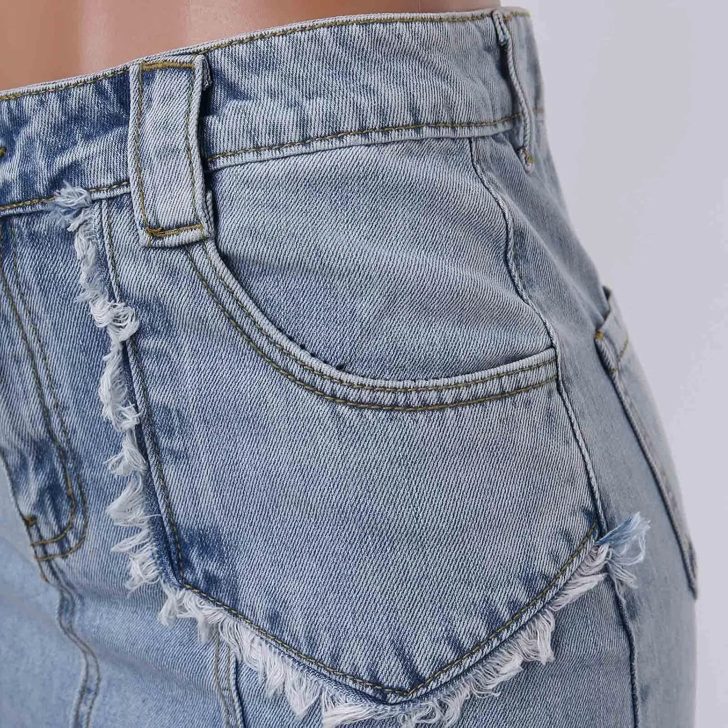 Women's Long Skirt Women's Casual Loose and Versatile Slim Fishtail Denim Skirt Wrap High Waisted Jean Skirt