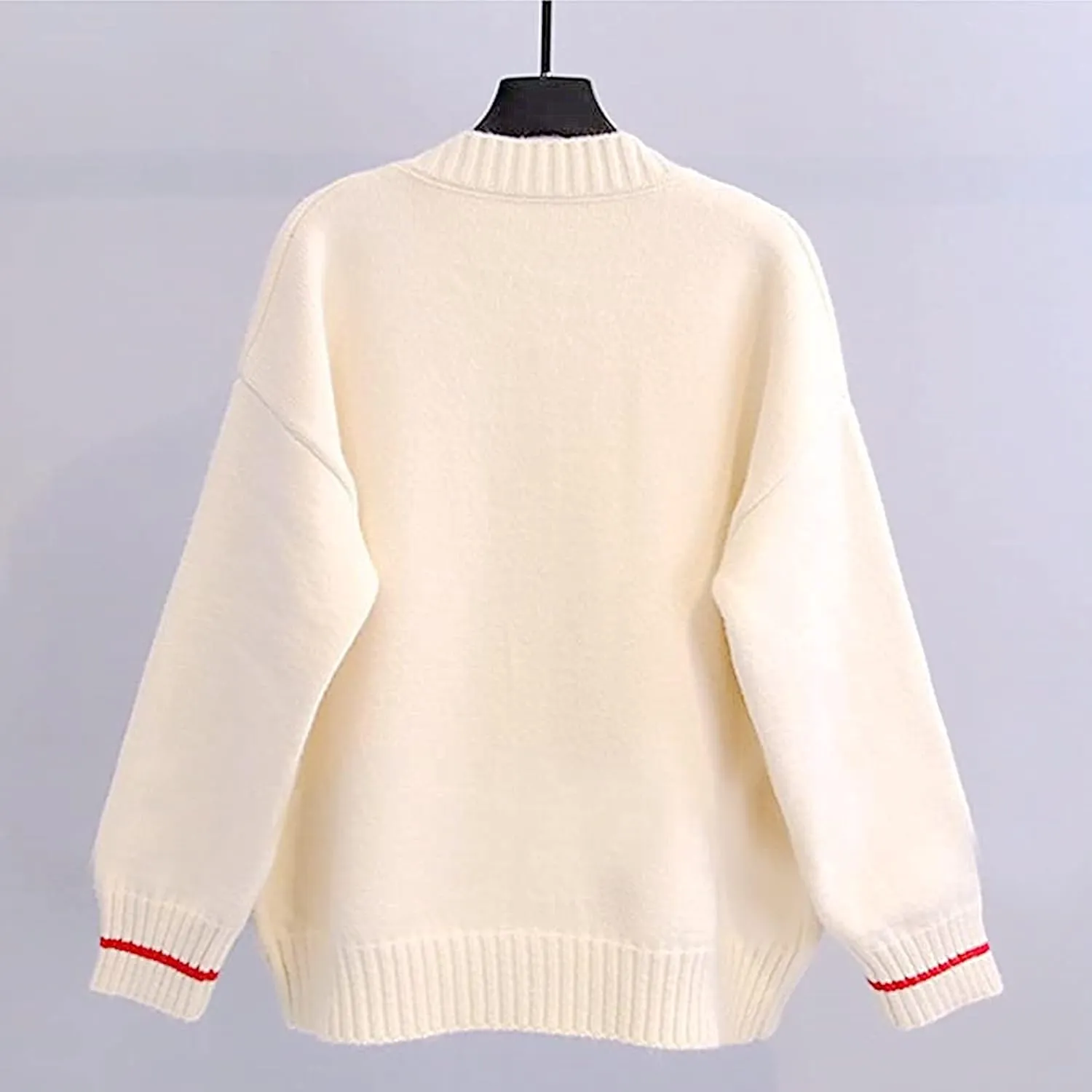 Women's Love Heart Knitted Cardigan Cute Sweater Y2K Button Down Outerwear S-2XL