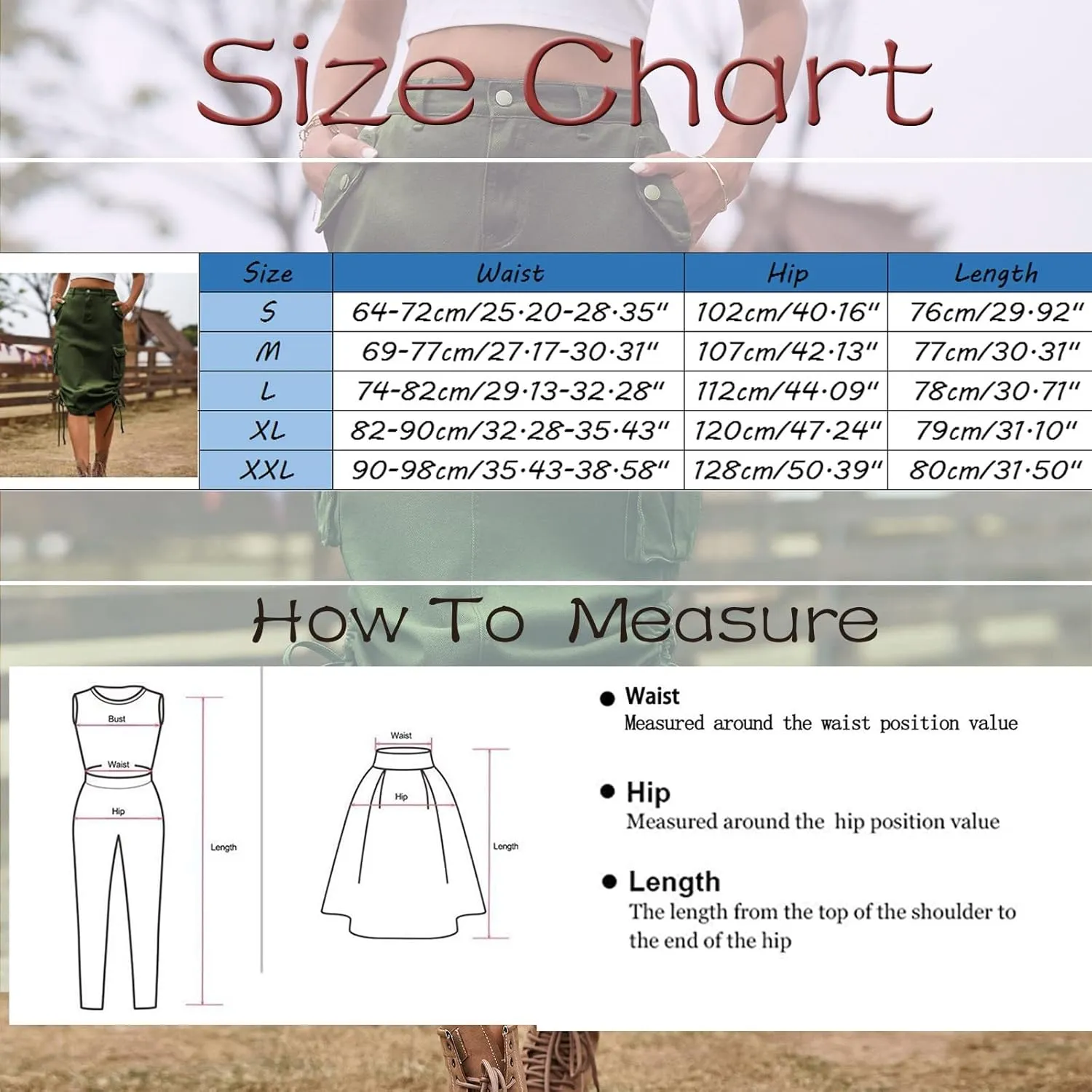 Women's Low Waist Cargo Skirt High Waisted Skirts Denim Skirt with Pocket Fashion Versatile Pencil Skirts for