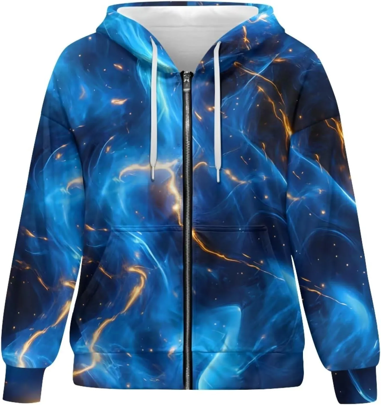 Women's Oversized Drawstring Sweatshirt Fall/Winter Outfits Long Sleeve Hoodies Zip Up Casual Jackets with Pocket