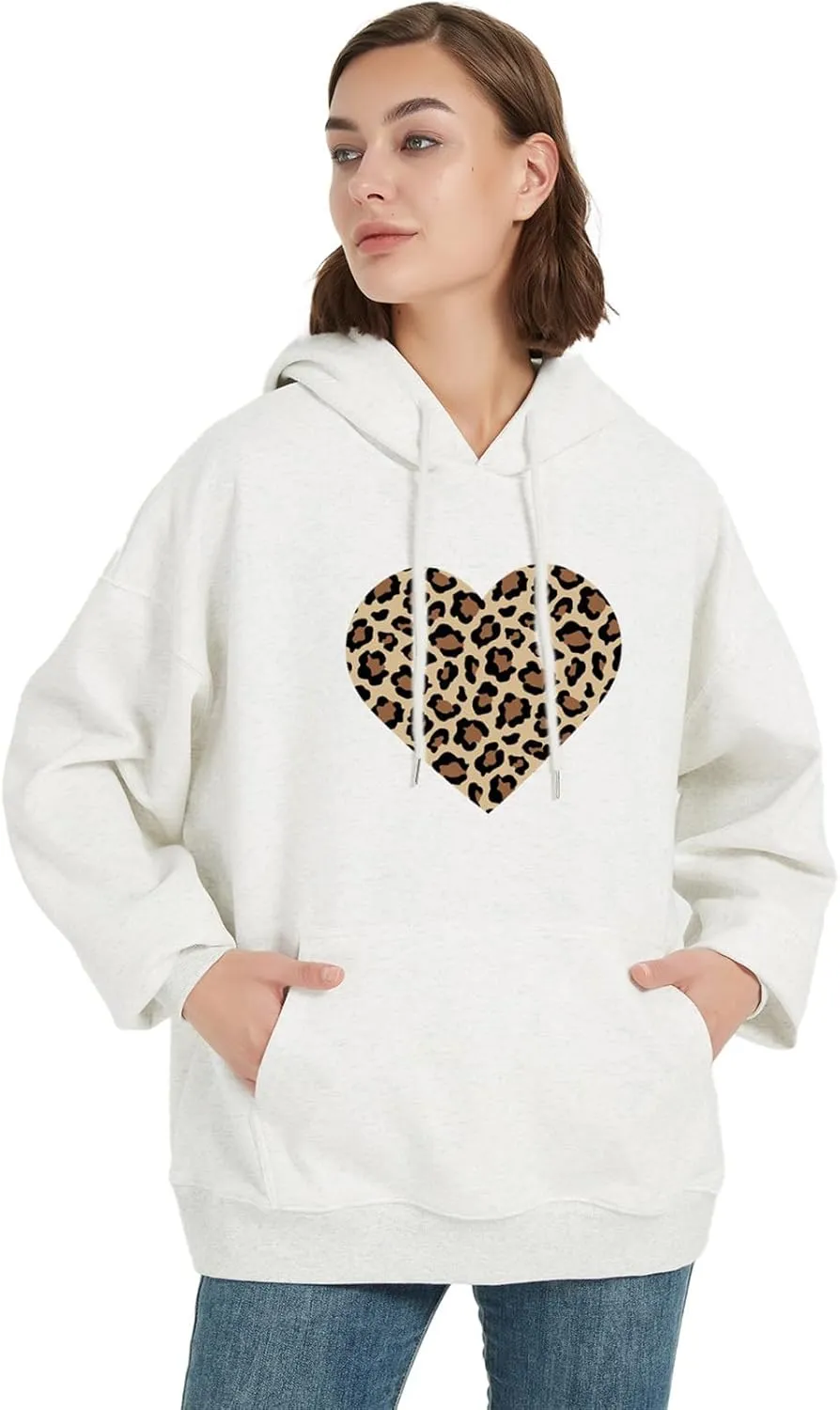 Womens Oversized Graphic Sweatshirts Hoodies Long Sleeve Crew Neck Pullover Sweaters Casual Comfy Fall Fashion Outfits