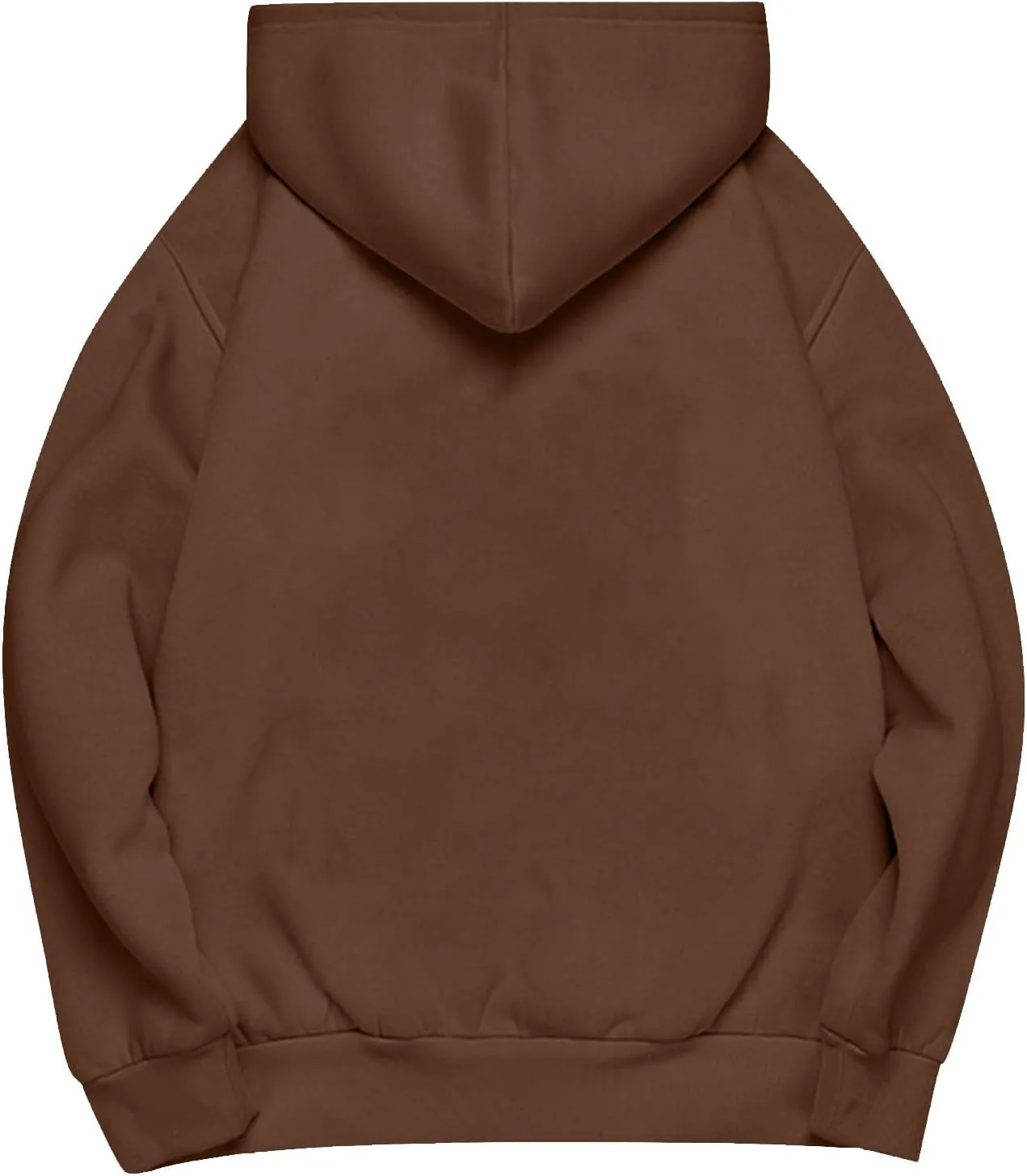 Womens Oversized Hoodies Fleece Solid Color Long Sleeve Sweatshirts with Pockets Winter Basic Pullover 2024 Fashion Tops