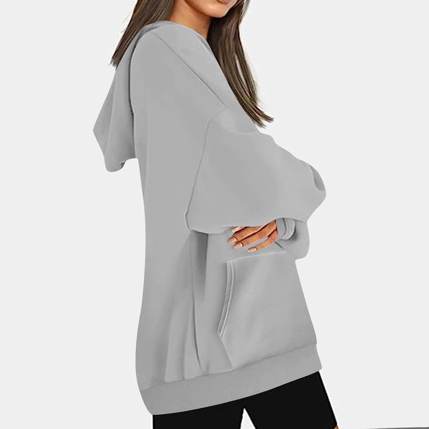 Womens Oversized Hoodies Fleece Sweatshirts Casual Long Sleeve Loose Sweaters Pullover Tops Fall Outfits