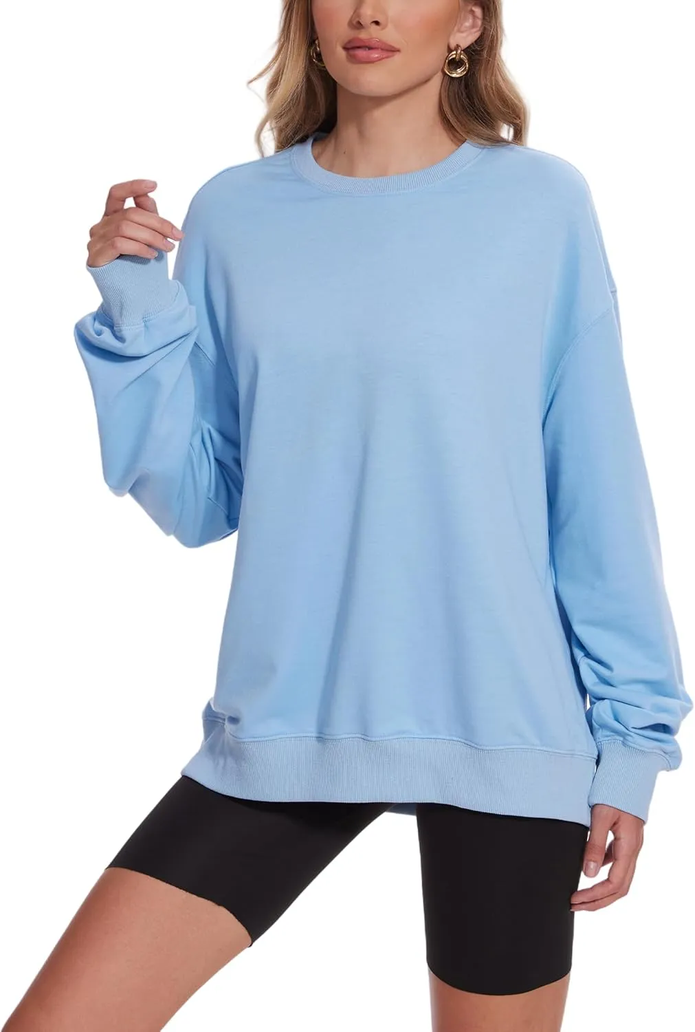 Womens Oversized Sweatshirts Crewneck Pullover Sweaters Casual Long Sleeve Fall Winter Fashion Outfits Clothes