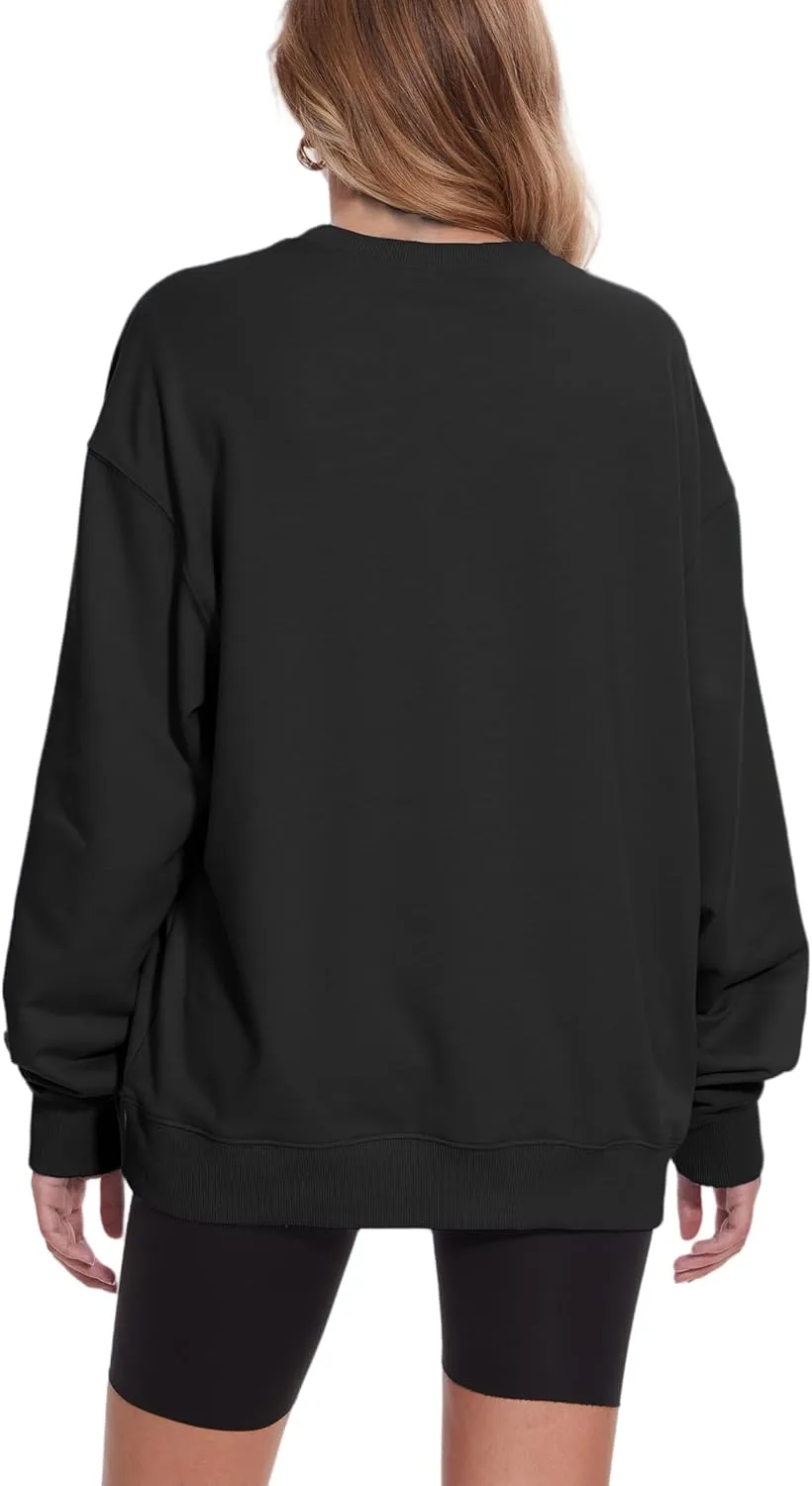 Womens Oversized Sweatshirts Crewneck Pullover Sweaters Casual Long Sleeve Fall Winter Fashion Outfits Clothes