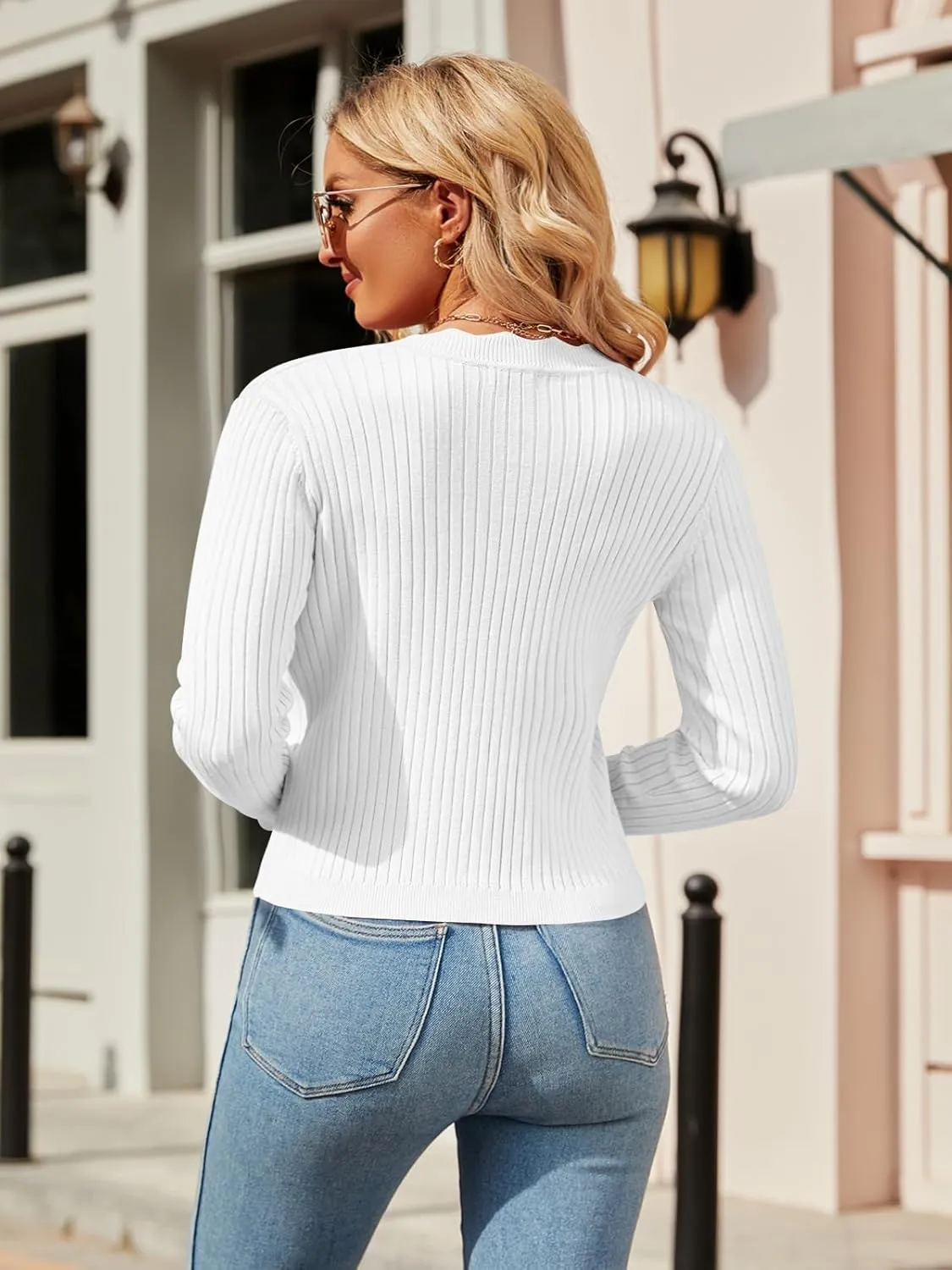 Womens Plus Size Cropped Cardigan Knit Shrugs for Dresses Tops V Neck Button Down Cardigans Sweaters