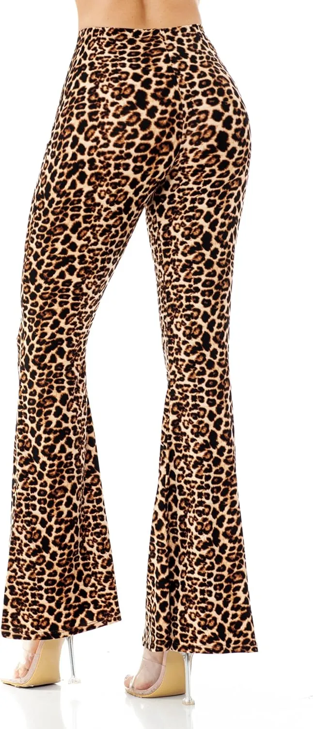 Women's Premium Flare Legging Yoga Pants Palazzo Pants Form Fitting Comfty High Waist Bell Bottom Pants