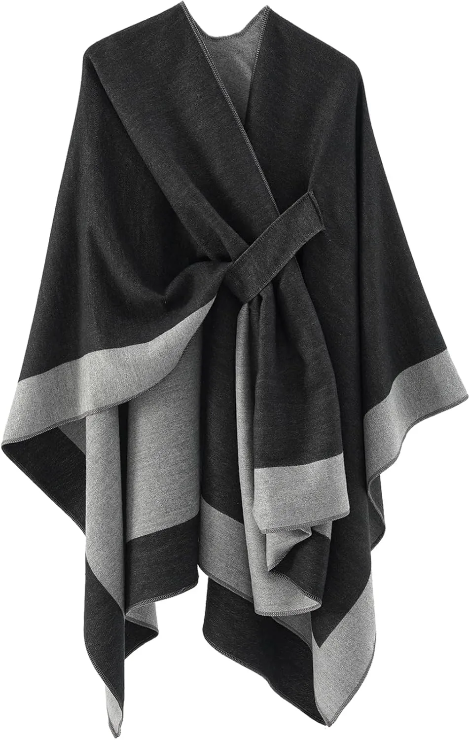 Women's Shawl Wraps Open Front Poncho Cape Oversized Sweaters Casual Cardigan Shawls for Fall Winter