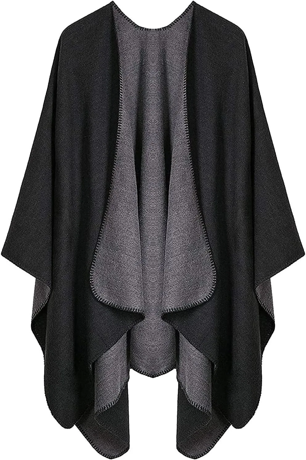 Women's Shawl Wraps Open Front Poncho Cape Oversized Sweaters Casual Cardigan Shawls for Fall Winter