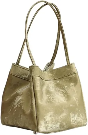 Women's Silk Bucket Box Bag Shoulder Crossbody Underarm Bag Versatile Handbag Hobo Chic Stylish Vintage Large Capacity