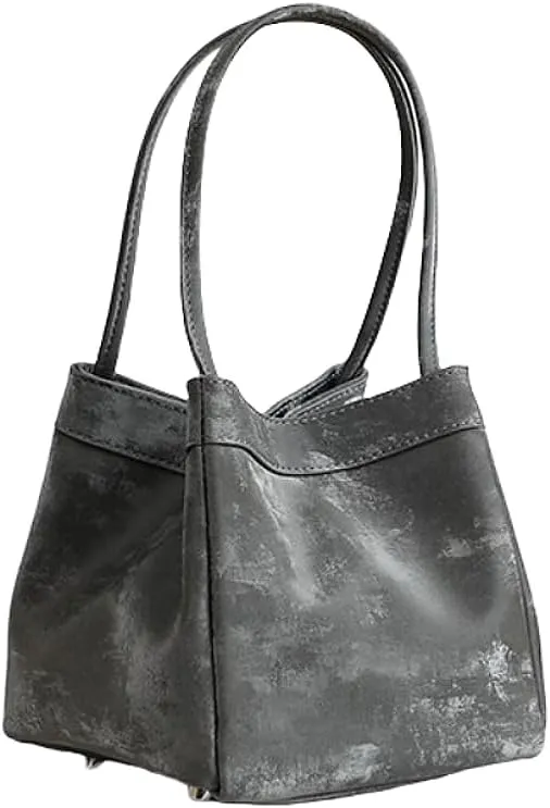 Women's Silk Bucket Box Bag Shoulder Crossbody Underarm Bag Versatile Handbag Hobo Chic Stylish Vintage Large Capacity