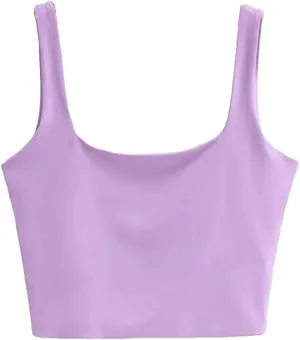 Women's Solid Casual Square Neck Multicolor Short Mini Sports Camisole