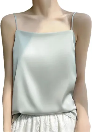 Women's Solid Color Casual Simple Multi-Color Satin Home Classic Camisole