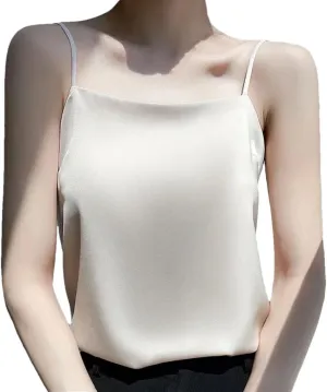 Women's Solid Color Casual Simple Multi-Color Satin Home Classic Camisole