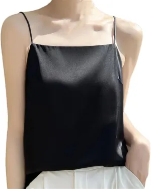 Women's Solid Color Casual Simple Multi-Color Satin Home Classic Camisole