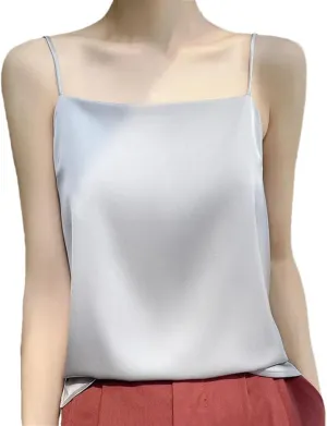 Women's Solid Color Casual Simple Multi-Color Satin Home Classic Camisole