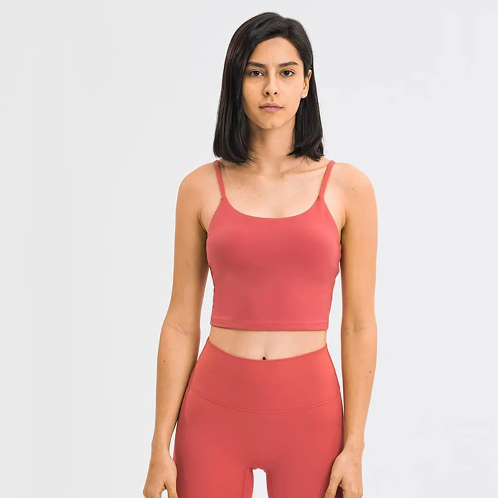 Women's Yoga Tank with Built in Bra,Padded Sports Bra, Crop Tank Tops Wireless Cami Shirt Fitness Yoga Workout Running