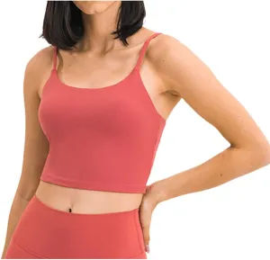 Women's Yoga Tank with Built in Bra,Padded Sports Bra, Crop Tank Tops Wireless Cami Shirt Fitness Yoga Workout Running
