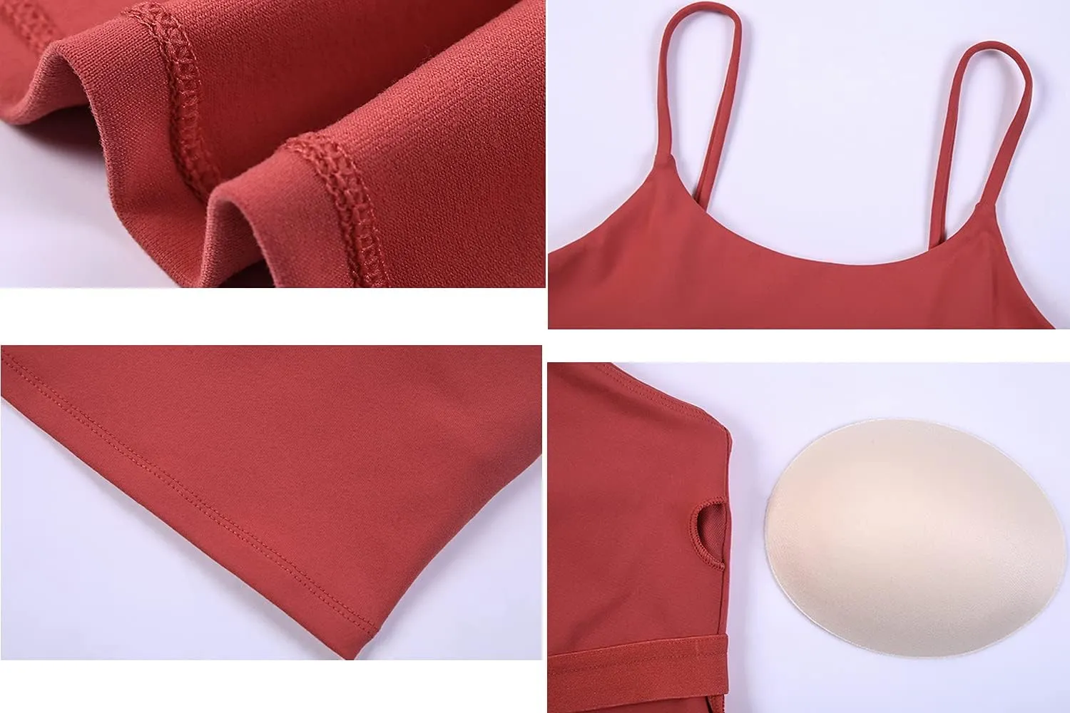 Women's Yoga Tank with Built in Bra,Padded Sports Bra, Crop Tank Tops Wireless Cami Shirt Fitness Yoga Workout Running