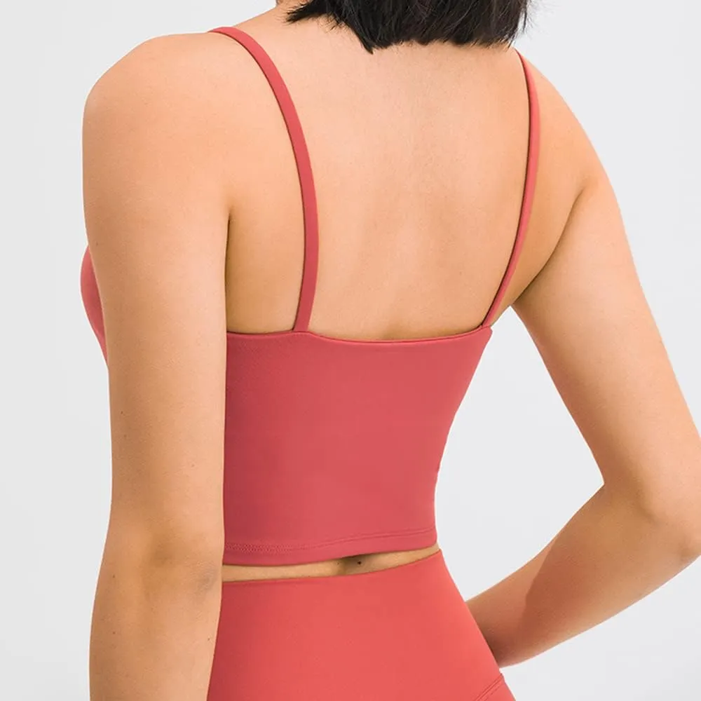 Women's Yoga Tank with Built in Bra,Padded Sports Bra, Crop Tank Tops Wireless Cami Shirt Fitness Yoga Workout Running