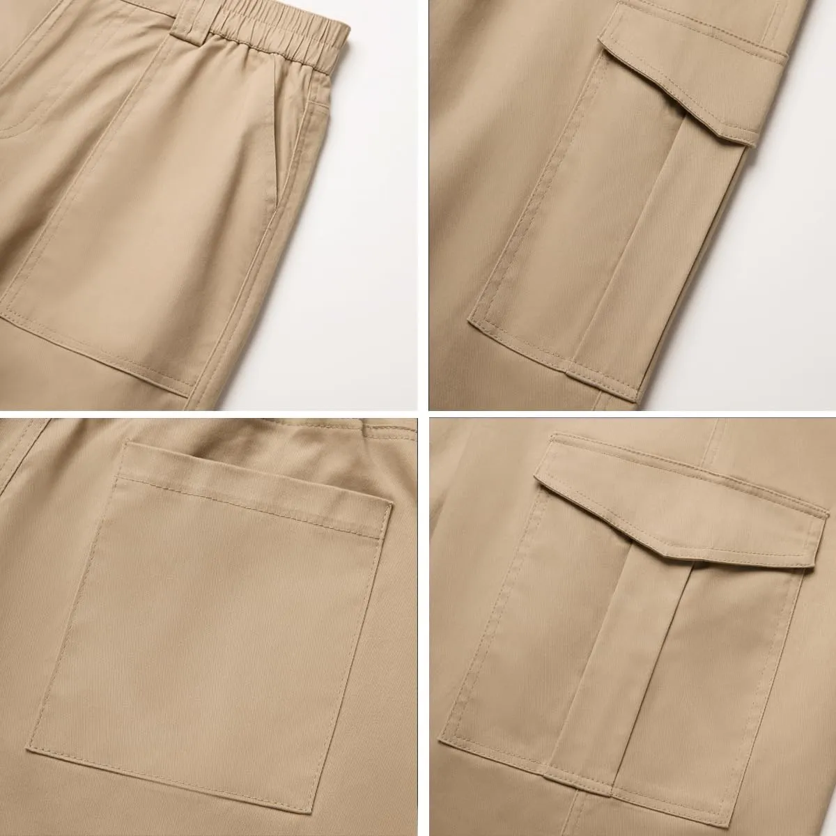 WZIKAI Cargo Pants for Women High Waisted Casual Pants Baggy Wide Leg Trousers Y2K Streetwear with 6 Pockets