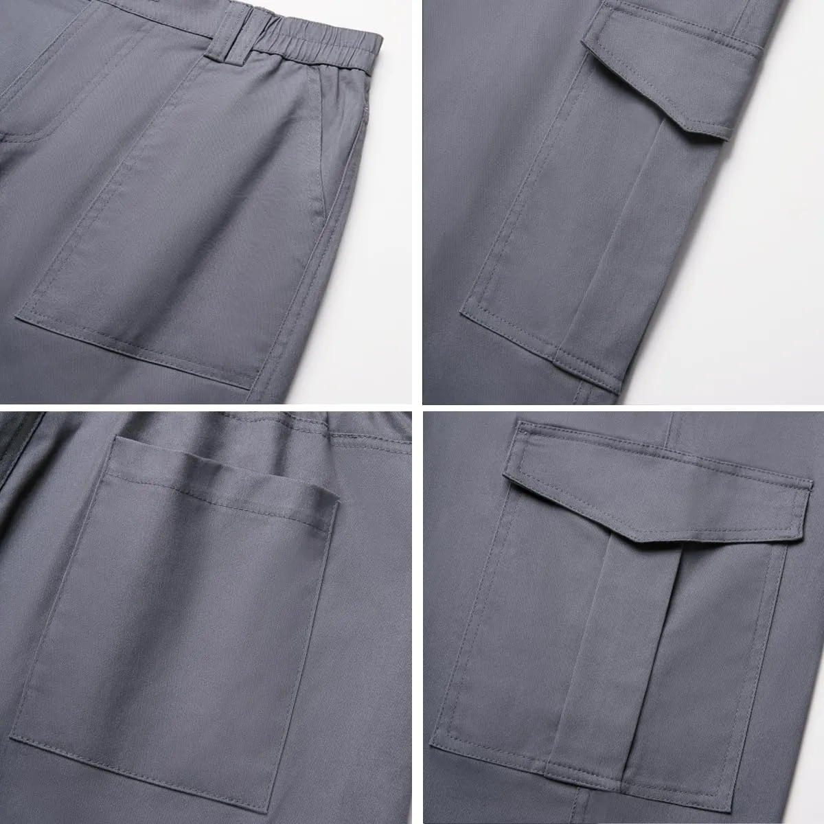 WZIKAI Cargo Pants for Women High Waisted Casual Pants Baggy Wide Leg Trousers Y2K Streetwear with 6 Pockets