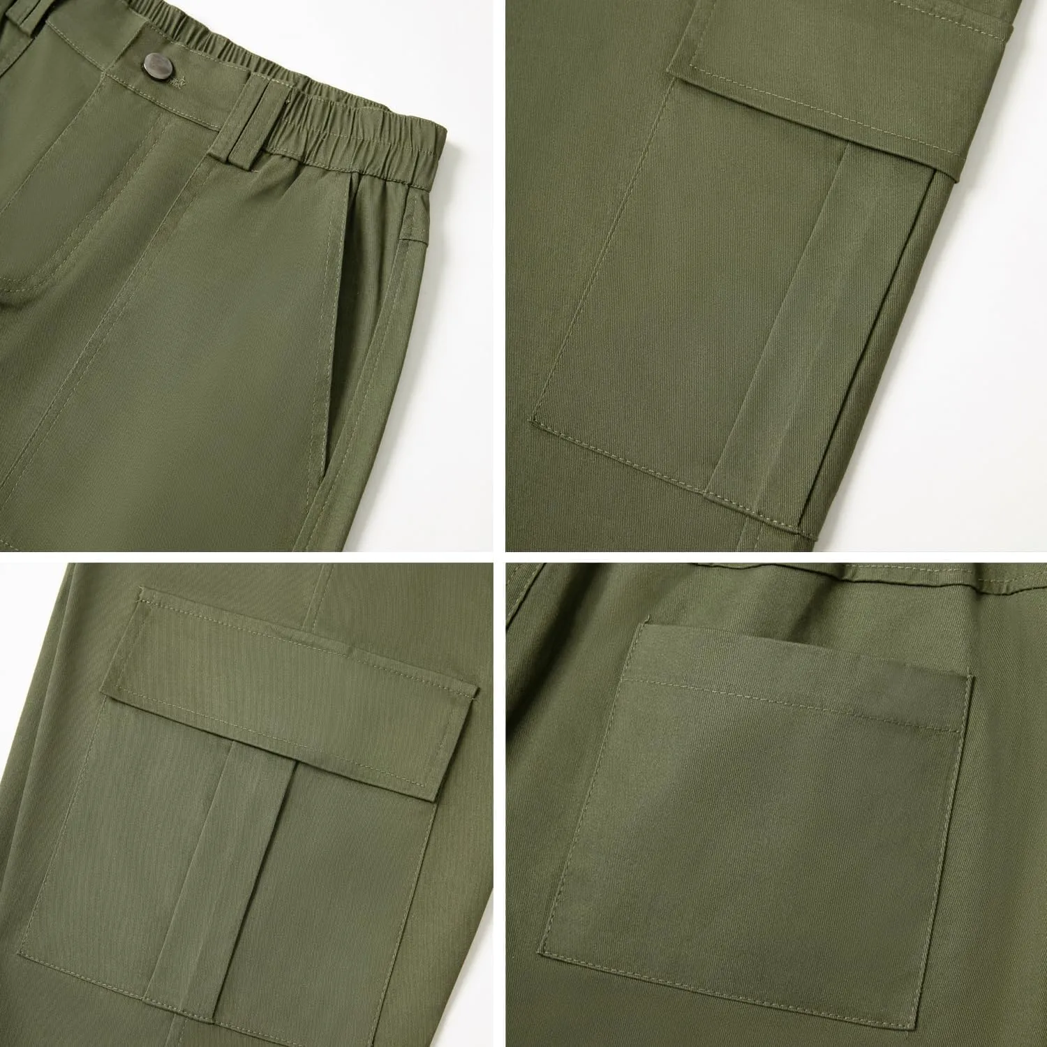 WZIKAI Cargo Pants for Women High Waisted Casual Pants Baggy Wide Leg Trousers Y2K Streetwear with 6 Pockets