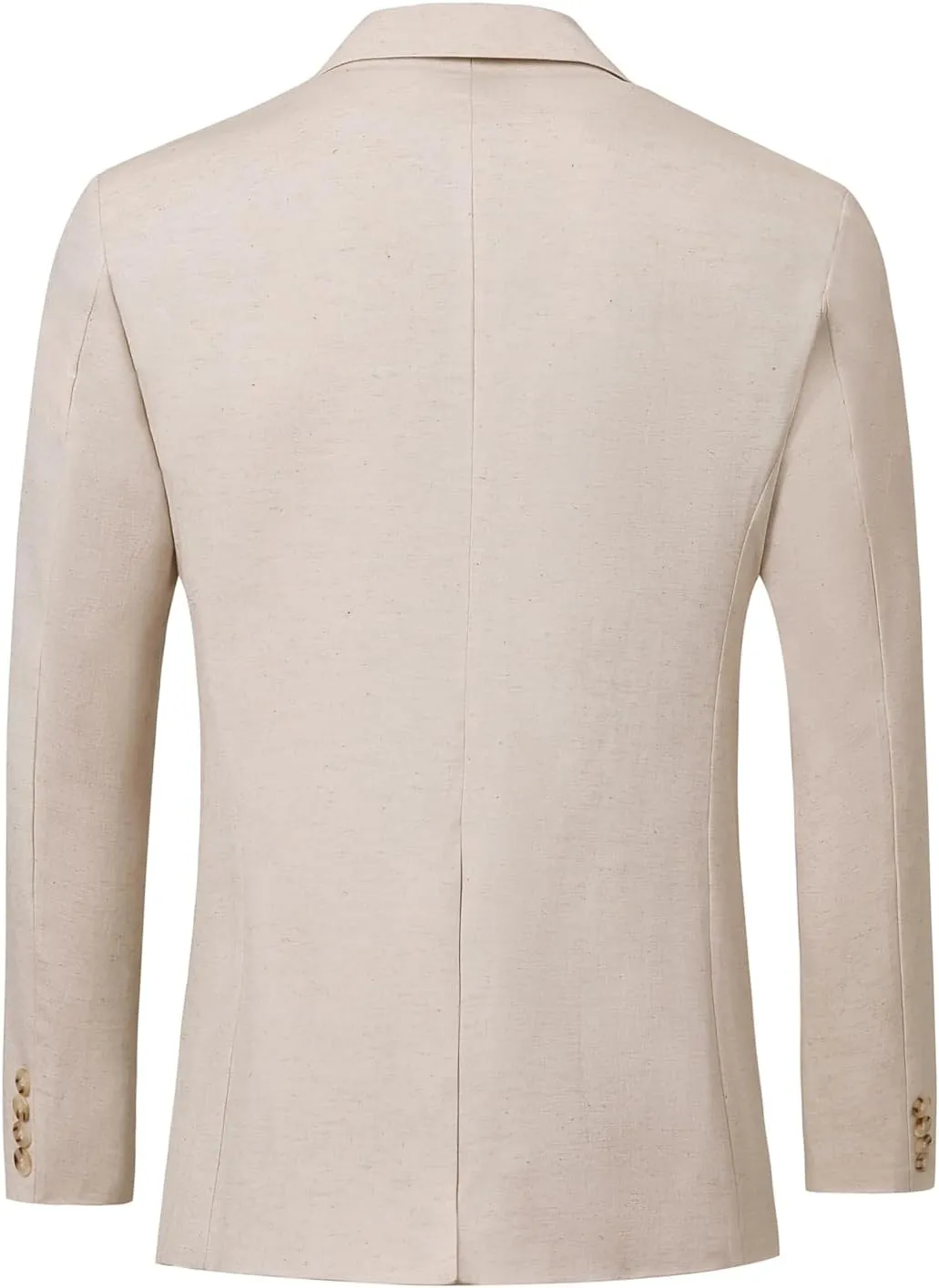WZIKAI Men's Casual Linen Blazer Slim Fit Two Button Lightweight Suit Jacket