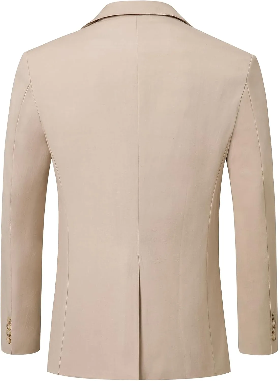 WZIKAI Men's Casual Linen Blazer Slim Fit Two Button Lightweight Suit Jacket