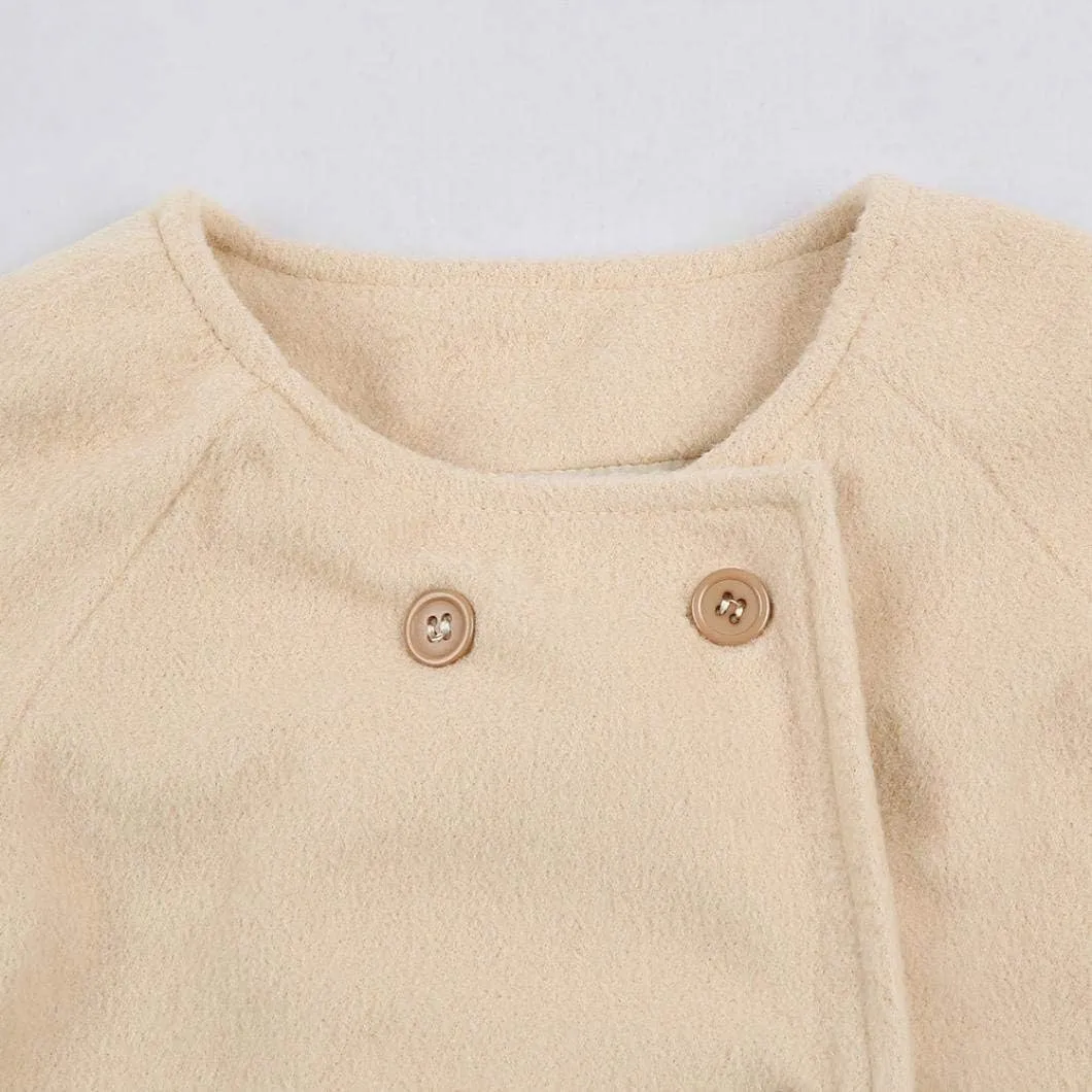 XFGLCK Toddler Baby Girls Coats Cloak Button Jacket Outerwear Fall Winter Clothes