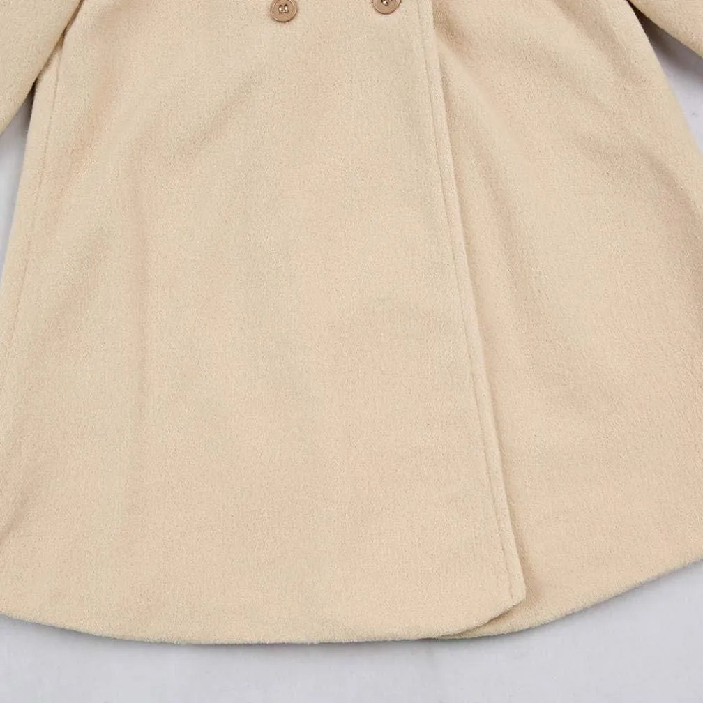 XFGLCK Toddler Baby Girls Coats Cloak Button Jacket Outerwear Fall Winter Clothes