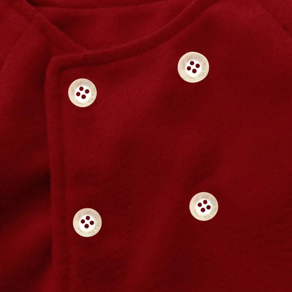 XFGLCK Toddler Baby Girls Coats Cloak Button Jacket Outerwear Fall Winter Clothes