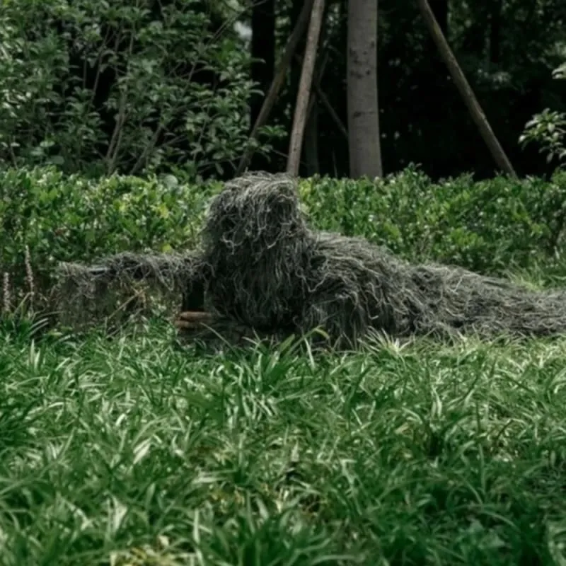 Xtreme Xccessories 3D Grass Style Green Forest Ghillie Suit Sniper Tactical Paintball Game Camouflage Hunting Cloth Halloween Costume